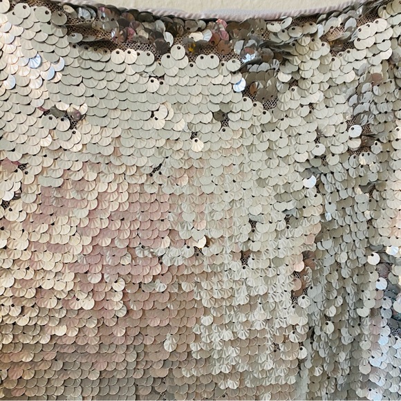 Lulus Top of the Hour Silver Sequin Mini Dress The Eras Tour Size Medium - Picture 3 of 10